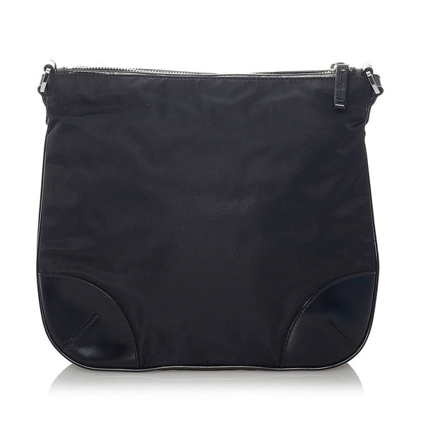 プラダ 斜めがけ ショルダー ブラック ナイロン レザー レディース PRADA 【中古】