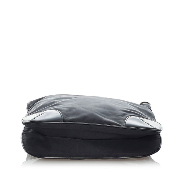 プラダ 斜めがけ ショルダー ブラック ナイロン レザー レディース PRADA 【中古】