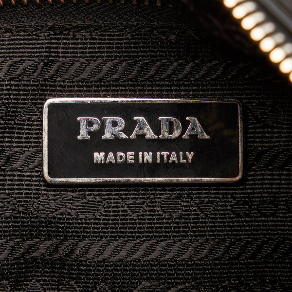 プラダ 斜めがけ ショルダー ブラック ナイロン レザー レディース PRADA 【中古】