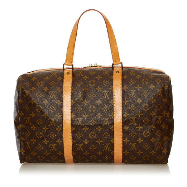 ルイ ヴィトン モノグラム サックスプール45 ボストンバッグ M41624 ブラウン PVC レザー レディース LOUIS VUITTON 【中古】