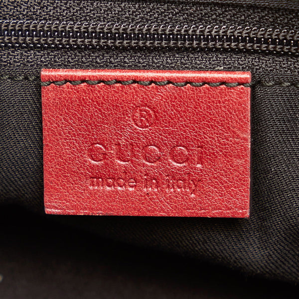 グッチ ディアマンテ スーキー ハンドバッグ 211944 ブラウン レッド キャンバス レザー レディース GUCCI 【中古】