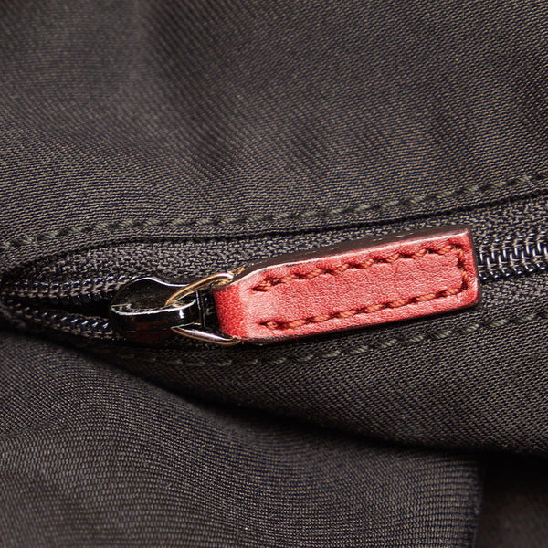 グッチ ディアマンテ スーキー ハンドバッグ 211944 ブラウン レッド キャンバス レザー レディース GUCCI 【中古】