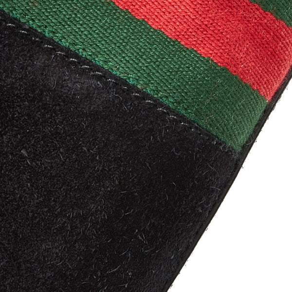 グッチ オフィディア GG シェリーライン ハンドバッグ ショルダーバッグ 2WAY 524532 ブラック スウェード パテントレザー レディース GUCCI 【中古】