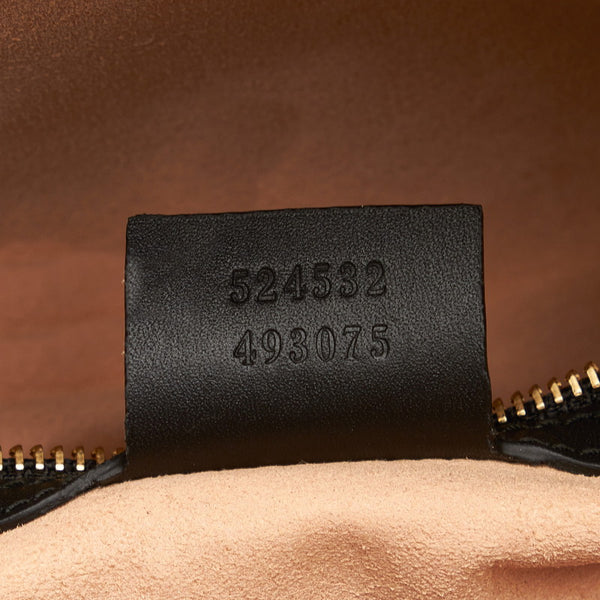 グッチ オフィディア GG シェリーライン ハンドバッグ ショルダーバッグ 2WAY 524532 ブラック スウェード パテントレザー レディース GUCCI 【中古】