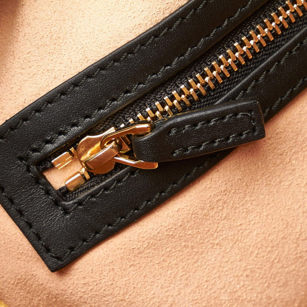 グッチ オフィディア GG シェリーライン ハンドバッグ ショルダーバッグ 2WAY 524532 ブラック スウェード パテントレザー レディース GUCCI 【中古】