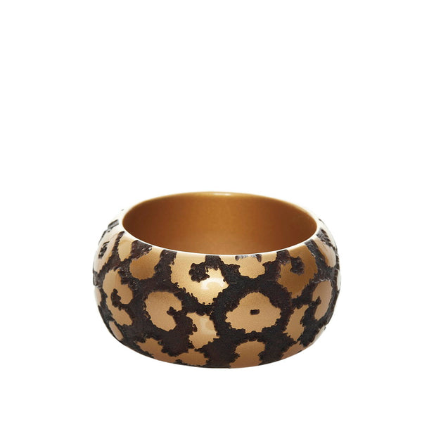 ルイ ヴィトン M65929 ゴールド ブラウン メッキ レオモノグラム バングル レディース LOUIS VUITTON 【中古】