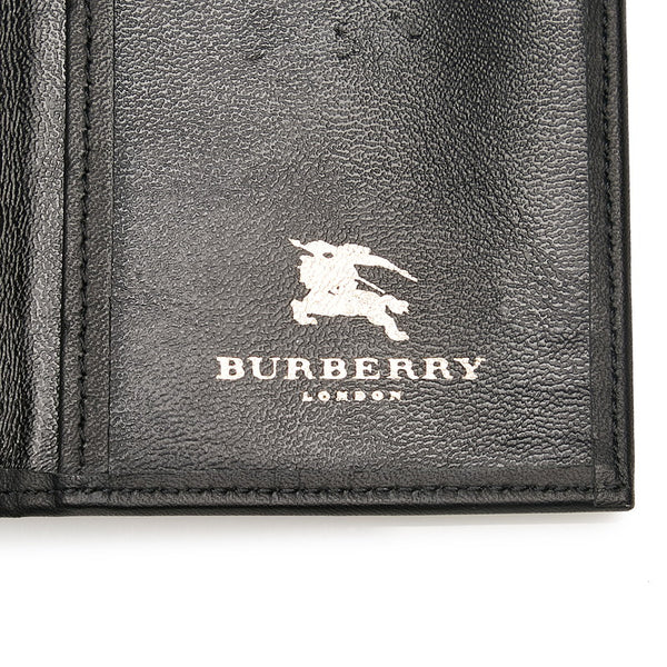 バーバリー ノバチェック ベージュ キャンバス レザー 手帳 メンズ BURBERRY 【中古】