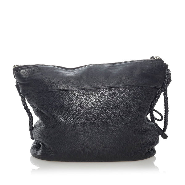 グッチ インターロッキングG 斜め掛け ショルダーバッグ 268244 ブラック レザー レディース GUCCI 【中古】