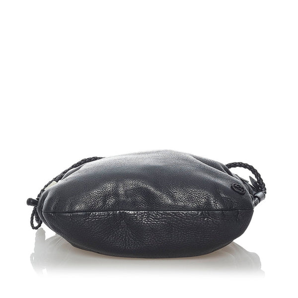 グッチ インターロッキングG 斜め掛け ショルダーバッグ 268244 ブラック レザー レディース GUCCI 【中古】