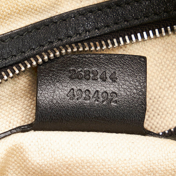 グッチ インターロッキングG 斜め掛け ショルダーバッグ 268244 ブラック レザー レディース GUCCI 【中古】