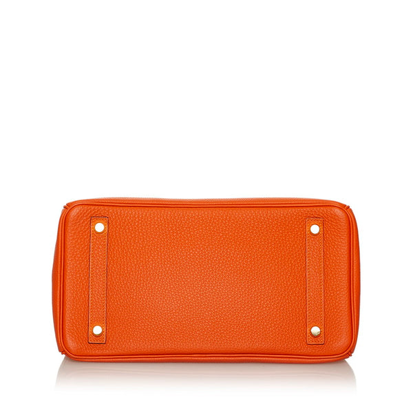 エルメス バーキン30 トゴ オレンジ レザー ハンドバッグ レディース HERMES T刻印 【中古】