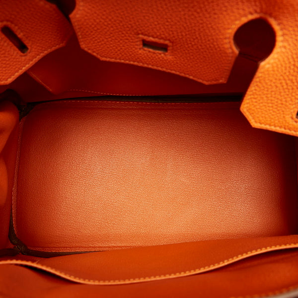 エルメス バーキン30 トゴ オレンジ レザー ハンドバッグ レディース HERMES T刻印 【中古】