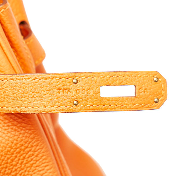 エルメス バーキン30 トゴ オレンジ レザー ハンドバッグ レディース HERMES T刻印 【中古】