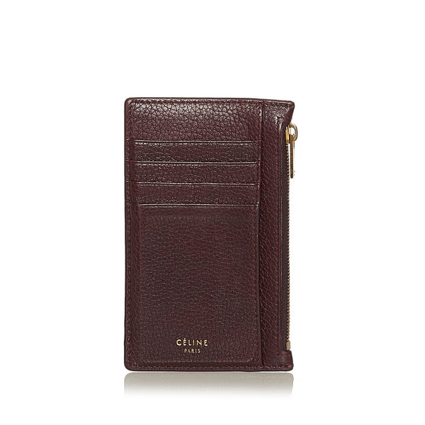 セリーヌ カードケース コインケース ブラウン レザー レディース CELINE 【中古】