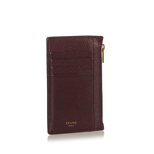 セリーヌ カードケース コインケース ブラウン レザー レディース CELINE 【中古】