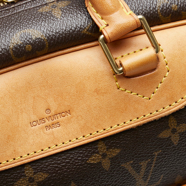 ルイ ヴィトン モノグラム ドーヴィル ハンドバッグ M47270 ブラウン PVC レザー レディース LOUIS VUITTON 【中古】