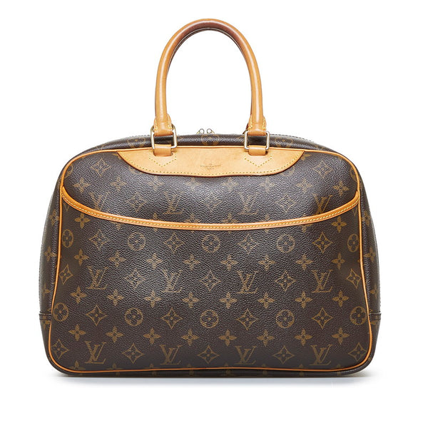 ルイ ヴィトン モノグラム ドーヴィル ハンドバッグ M47270 ブラウン PVC レザー レディース LOUIS VUITTON 【中古】