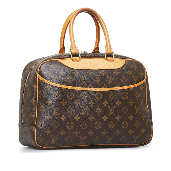 ルイ ヴィトン モノグラム ドーヴィル ハンドバッグ M47270 ブラウン PVC レザー レディース LOUIS VUITTON 【中古】