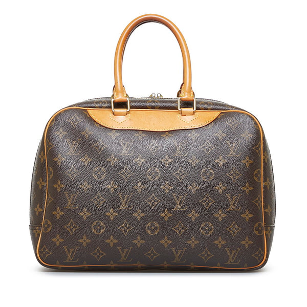 ルイ ヴィトン モノグラム ドーヴィル ハンドバッグ M47270 ブラウン PVC レザー レディース LOUIS VUITTON 【中古】