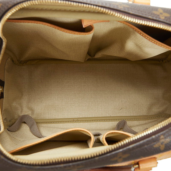 ルイ ヴィトン モノグラム ドーヴィル ハンドバッグ M47270 ブラウン PVC レザー レディース LOUIS VUITTON 【中古】
