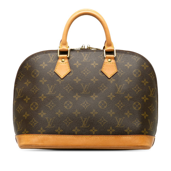 ルイ ヴィトン モノグラム アルマ ハンドバッグ M53151 ブラウン PVC レザー レディース LOUIS VUITTON 【中古】
