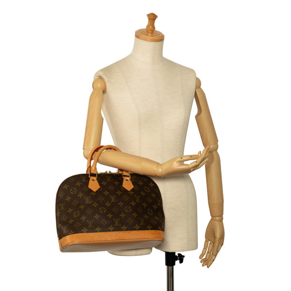 ルイ ヴィトン モノグラム アルマ ハンドバッグ M53151 ブラウン PVC レザー レディース LOUIS VUITTON 【中古】