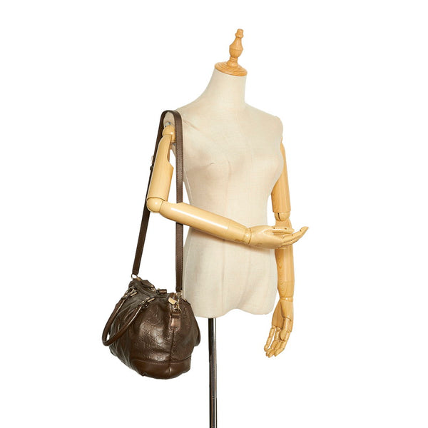 グッチ グッチシマGG スーキー ハンドバッグ ショルダーバッグ 2WAY  247902 ブロンズ ブラウン レザー レディース GUCCI 【中古】