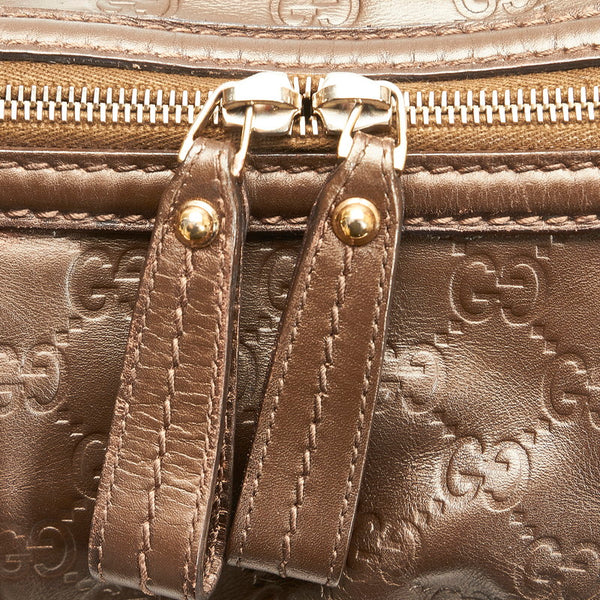 グッチ グッチシマGG スーキー ハンドバッグ ショルダーバッグ 2WAY  247902 ブロンズ ブラウン レザー レディース GUCCI 【中古】