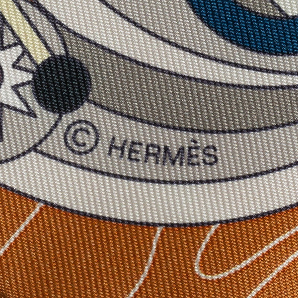 エルメス ツイリー ODYSSEY オデッセイ スカーフ ブラウン マルチカラー シルク レディース HERMES 【中古】