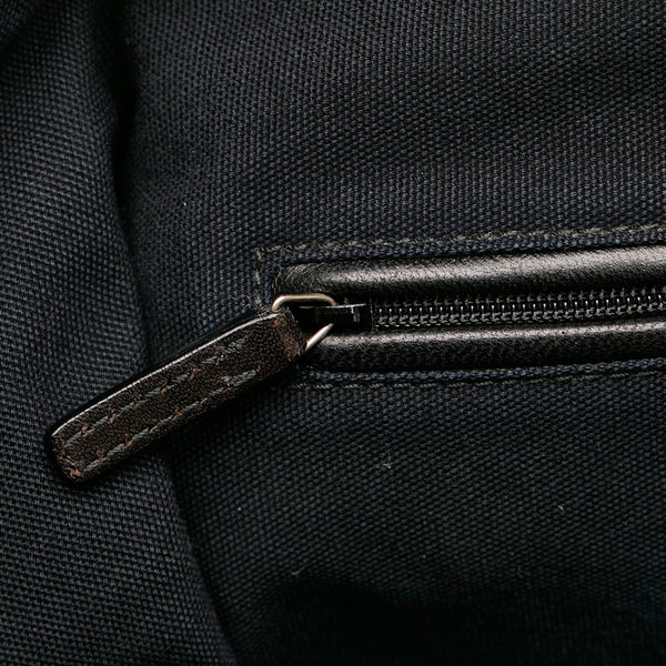 サンローラン Yライン ネイビー レザー トートバッグ レディース SAINT LAURENT 【中古】