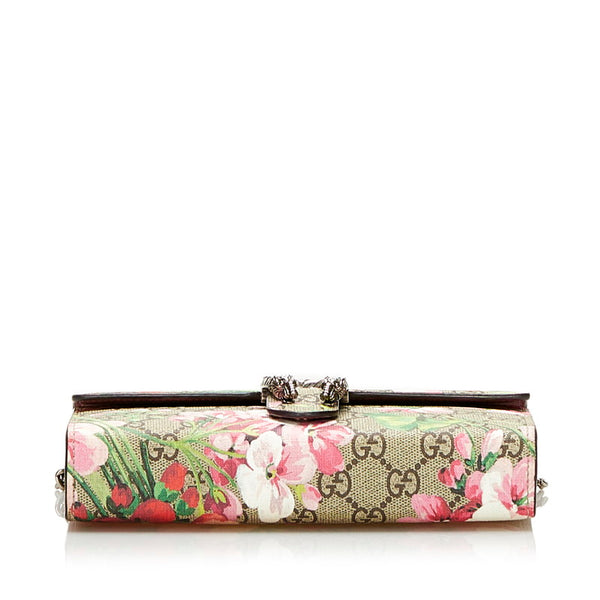 グッチ GGブルームス ディオニュソス 斜め掛け チェーン ショルダーバッグ ウォレット 401231 ベージュ PVC レザー レディース GUCCI 【中古】