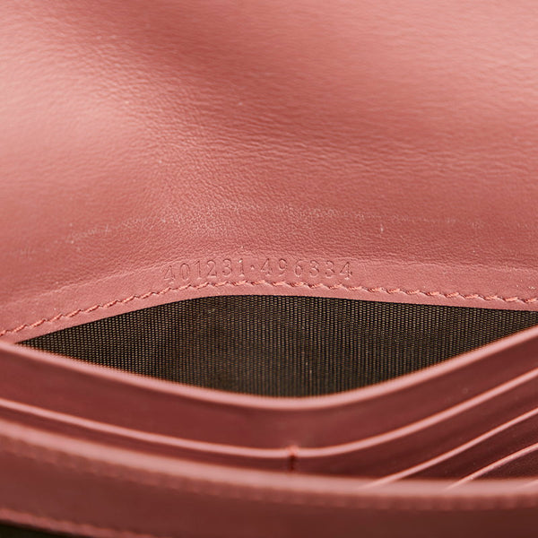 グッチ GGブルームス ディオニュソス 斜め掛け チェーン ショルダーバッグ ウォレット 401231 ベージュ PVC レザー レディース GUCCI 【中古】