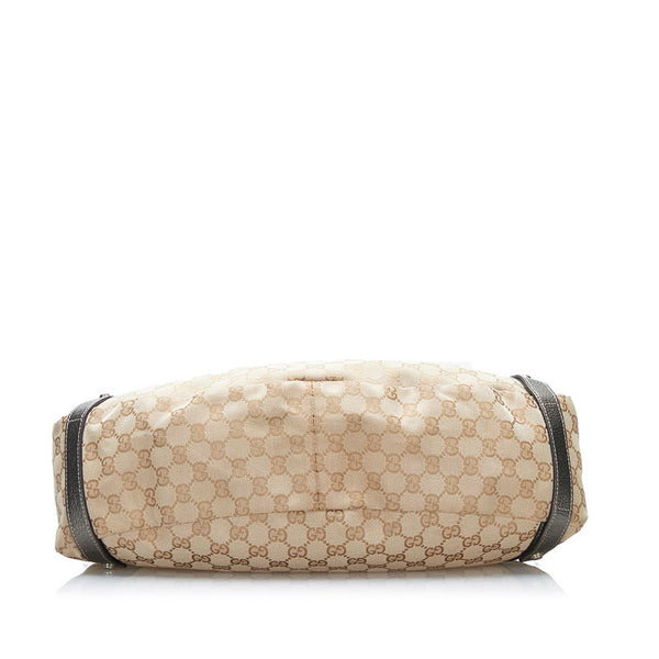 グッチ GGキャンバス アビー ハンドバッグ ショルダーバッグ 130736 ベージュ キャンバス レザー レディース GUCCI 【中古】