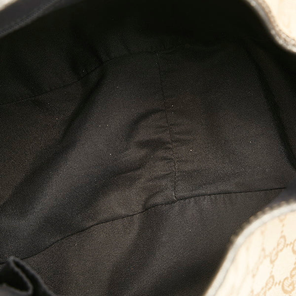 グッチ GGキャンバス アビー ハンドバッグ ショルダーバッグ 130736 ベージュ キャンバス レザー レディース GUCCI 【中古】