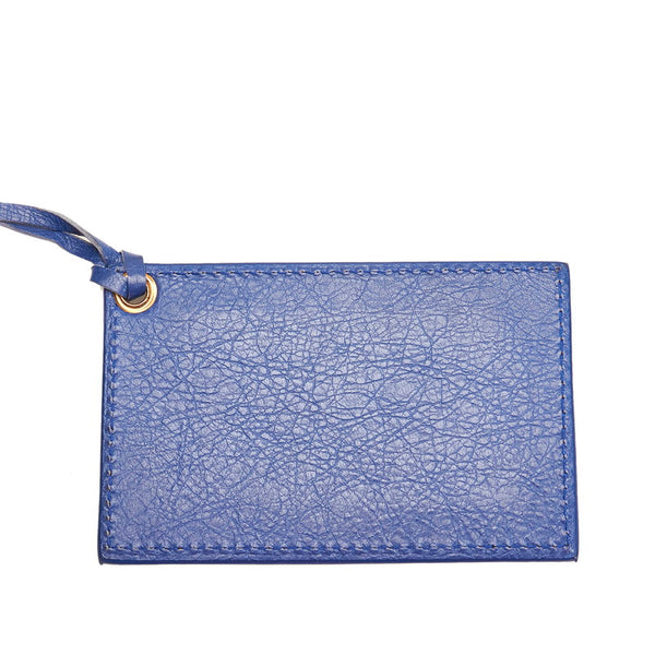 バレンシアガ ジャイアント ミニポンポ 285439 ブルー レザー ハンドバッグ ショルダーバッグ２WAY レディース BALENCIAGA 【中古】