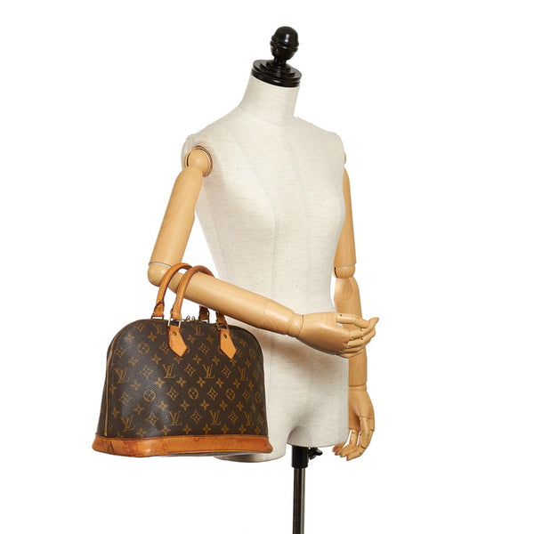 ルイ ヴィトン モノグラム アルマ ハンドバッグ M51130 ブラウン PVC レザー レディース LOUIS VUITTON 【中古】