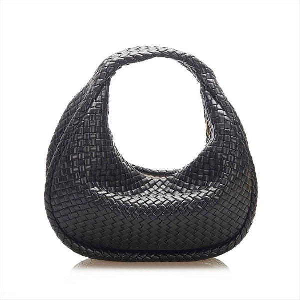 ボッテガヴェネタ ホーボー ブラック レザー ショルダーバッグ レディース BOTTEGAVENETA 中古