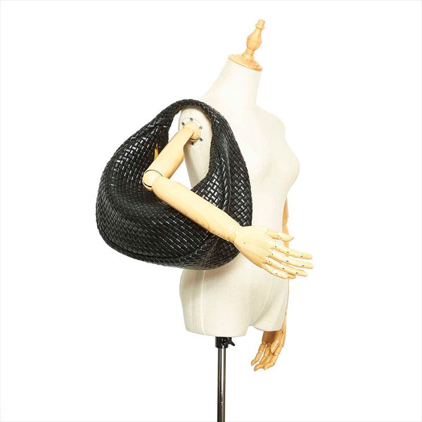 ボッテガヴェネタ ホーボー ブラック レザー ショルダーバッグ レディース BOTTEGAVENETA 中古