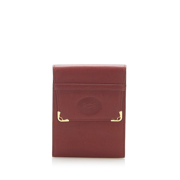 カルティエ ワインレッド レザー 長財布 レディース CARTIER 中古