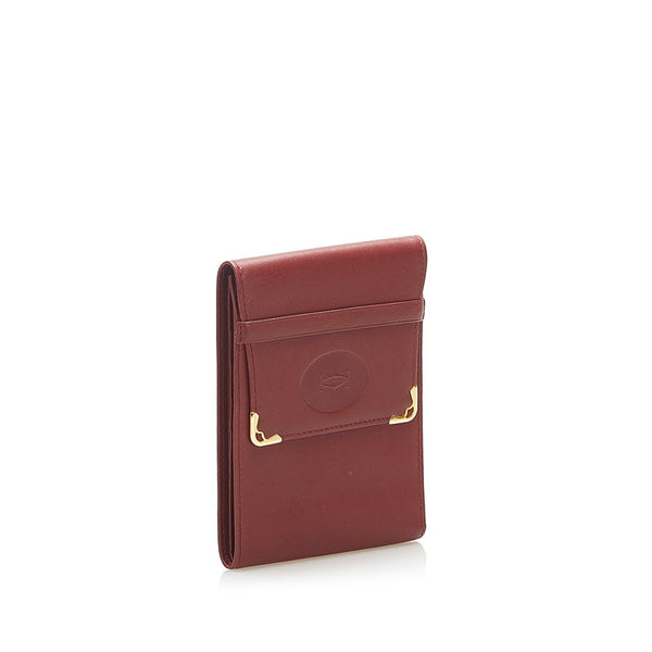 カルティエ ワインレッド レザー 長財布 レディース CARTIER 中古