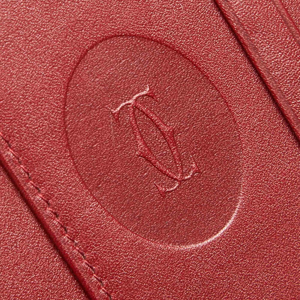 カルティエ ワインレッド レザー 長財布 レディース CARTIER 中古