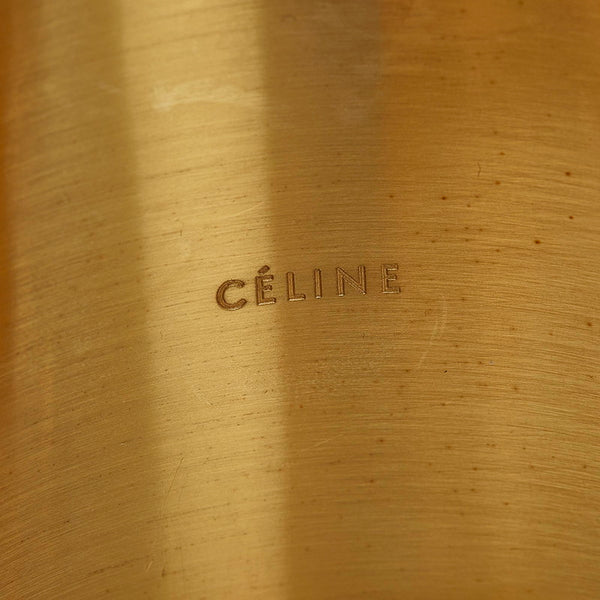 セリーヌ ベージュ ゴールド ハラコ メッキ バングル レディース CELINE 中古