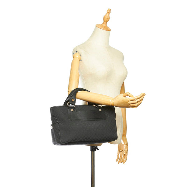 セリーヌ マカダム ブラック キャンバス ハンドバッグ レディース CELINE 中古