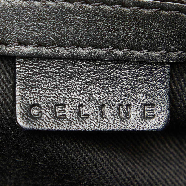 セリーヌ マカダム ブラック キャンバス ハンドバッグ レディース CELINE 中古