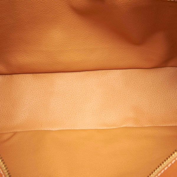 セリーヌ マカダム ブラウン PVC レザー トートバッグ レディース CELINE 中古