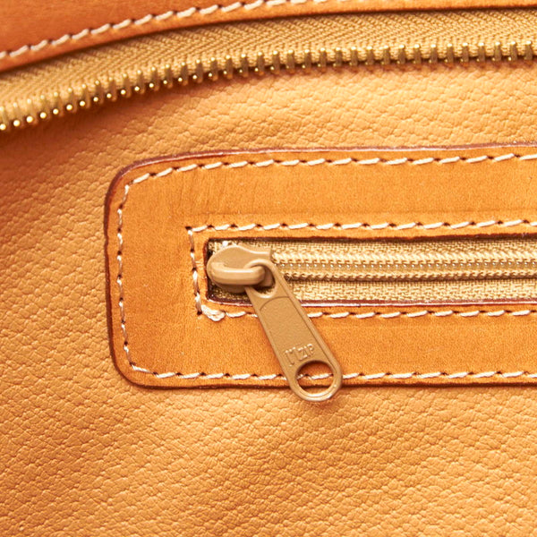 セリーヌ マカダム ブラウン PVC レザー トートバッグ レディース CELINE 中古