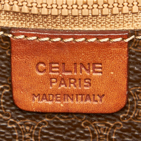 セリーヌ マカダム ブラウン PVC トートバッグ レディース CELINE 中古