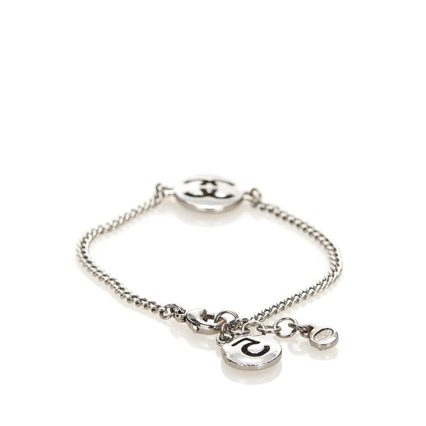 シャネル シルバー メタル ココマーク ブレスレット レディース CHANEL 中古