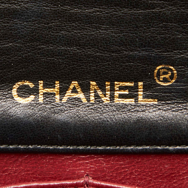 シャネル ミニ マトラッセ ブラック ラムスキン チェーン ショルダーバッグ レディース CHANEL 中古