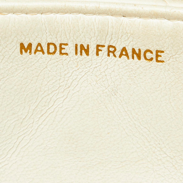 シャネル マトラッセ ダイアナ ココマーク ホワイト ラムスキン チェーン ショルダーバッグ レディース CHANEL 中古